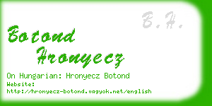 botond hronyecz business card